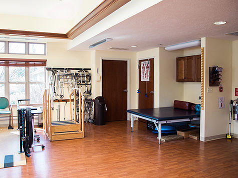 Brentwood’s rehabilitation center includes a full range of equipment