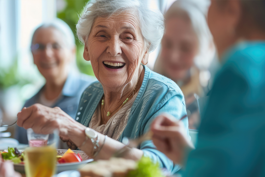 Seniors enjoying Brentwood assisted living community events